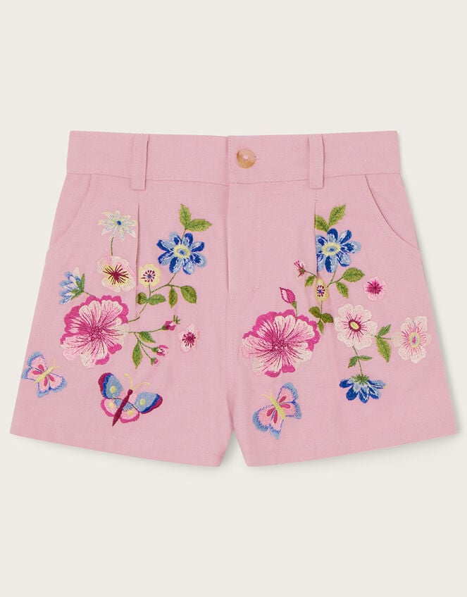 Monsoon Boutique zena embroidered shorts pink
